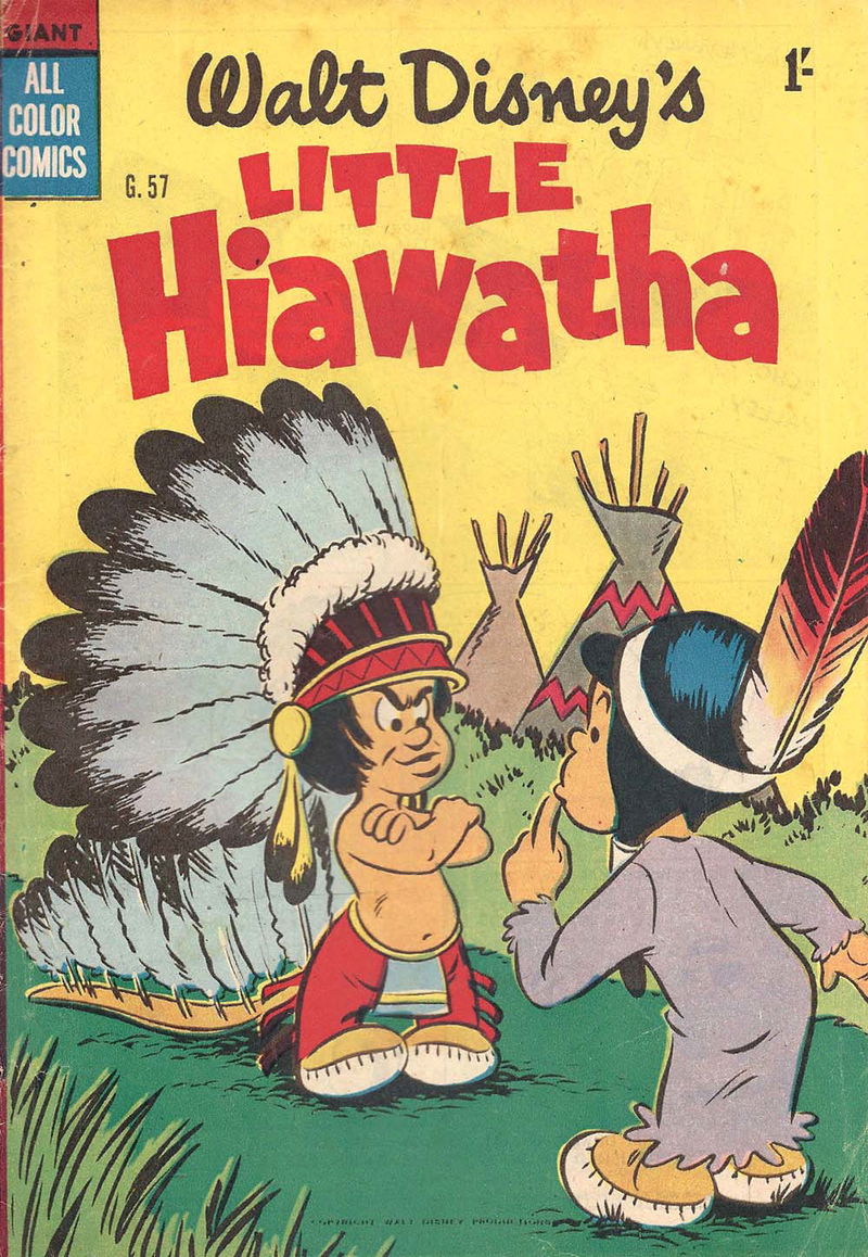 Walt Disney's Giant Comics [G Series] (WG Publications, 1951 series) #G.57 — Walt Disney's Little Hiawatha (1956)