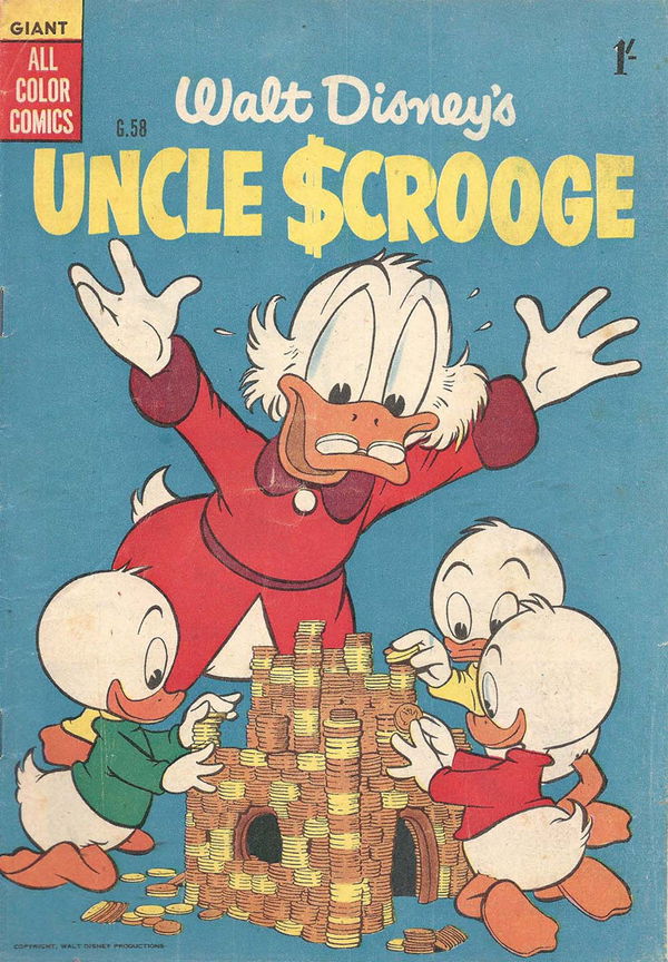 Walt Disney's Giant Comics [G Series] (WG Publications, 1951 series) #G.58 (1956) —Walt Disney's Uncle Scrooge