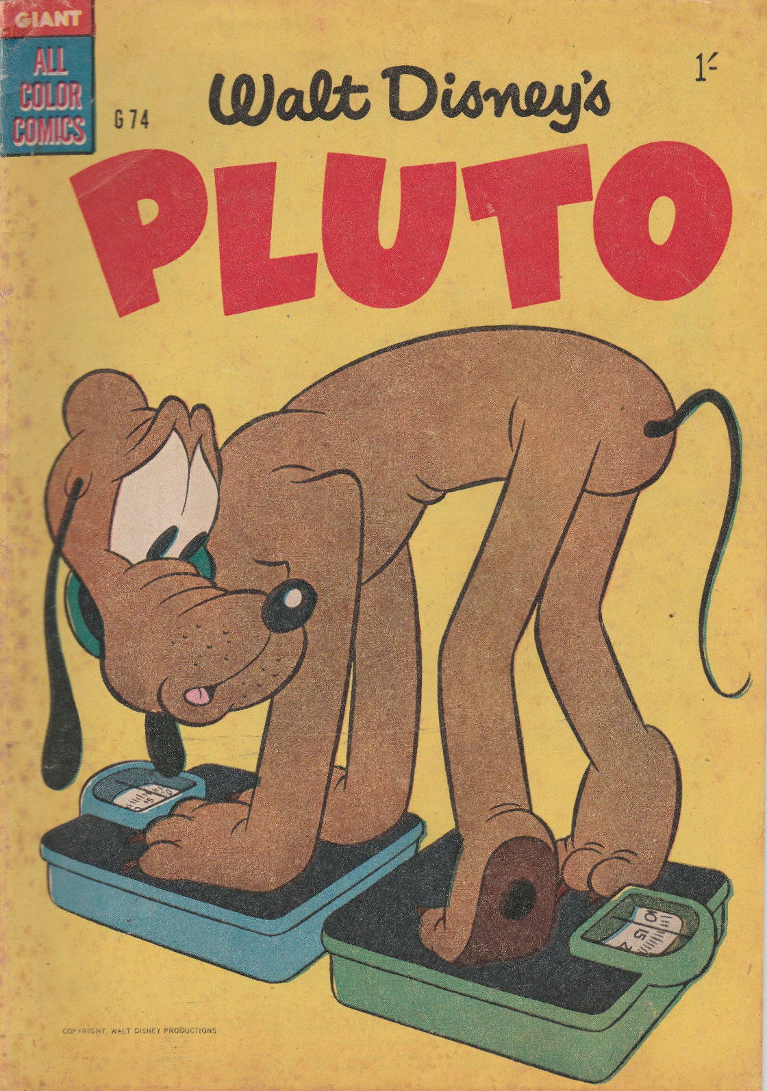 Walt Disney's Giant Comics [G Series] (WG Publications, 1951 series) #G74 — Walt Disney's Pluto (1957)