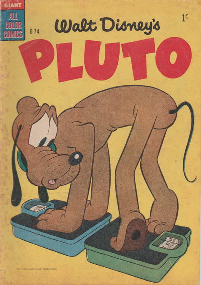 Walt Disney's Giant Comics [G Series] (WG Publications, 1951 series) #G74 — Walt Disney's Pluto 1957