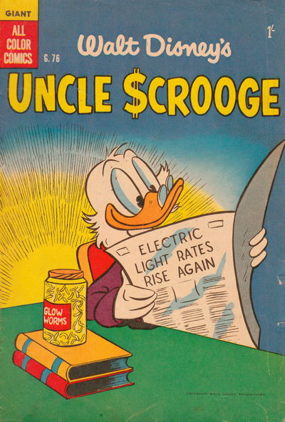 Walt Disney's Giant Comics [G Series] (WG Publications, 1951 series) #G.76 — Walt Disney's Uncle Scrooge 1957