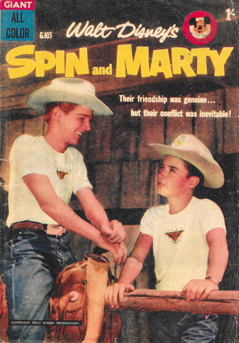 Walt Disney's Giant Comics [G Series] (WG Publications, 1951 series) #G103 — Walt Disney's Spin and Marty ([March 1958?])