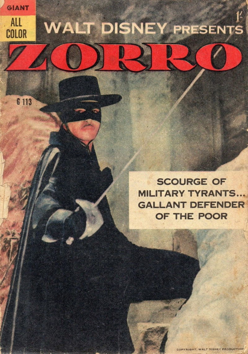 Walt Disney's Giant Comics [G Series] (WG Publications, 1951 series) #G113 — Walt Disney Presents Zorro ([1958])