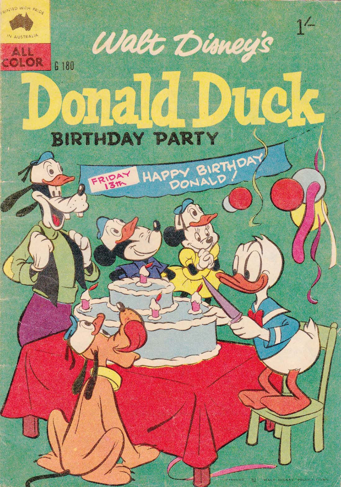 Walt Disney's Giant Comics [G Series] (WG Publications, 1951 series) #G180 — Walt Disney's Donald Duck Birthday Party (1960)