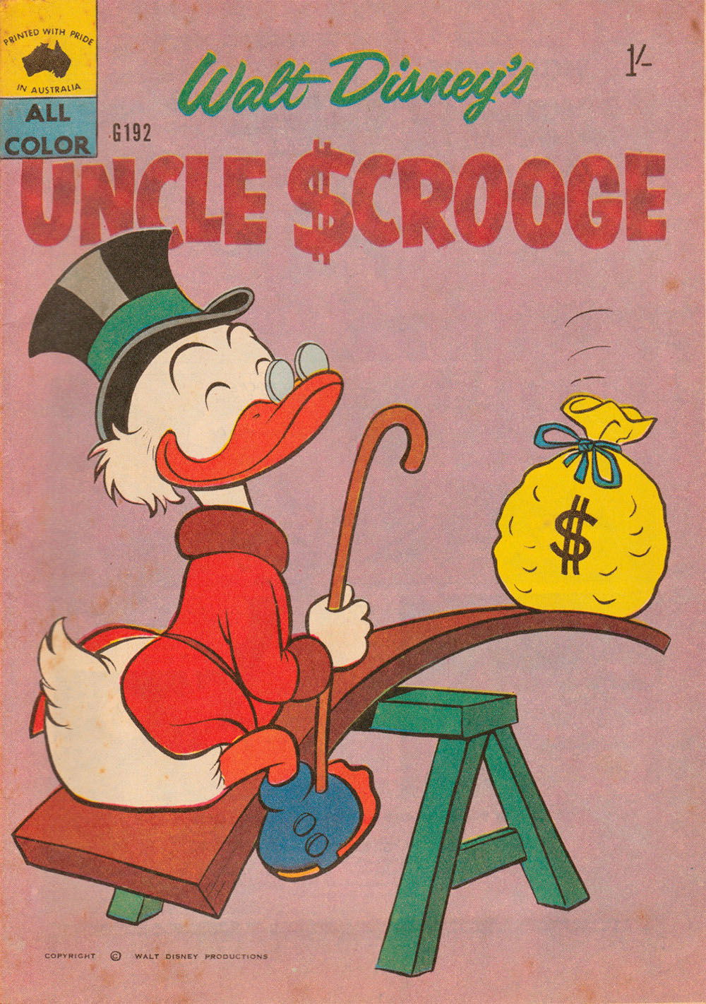 Walt Disney's Giant Comics [G Series] (WG Publications, 1951 series) #192 — Walt Disney's Uncle $crooge ([1960?])