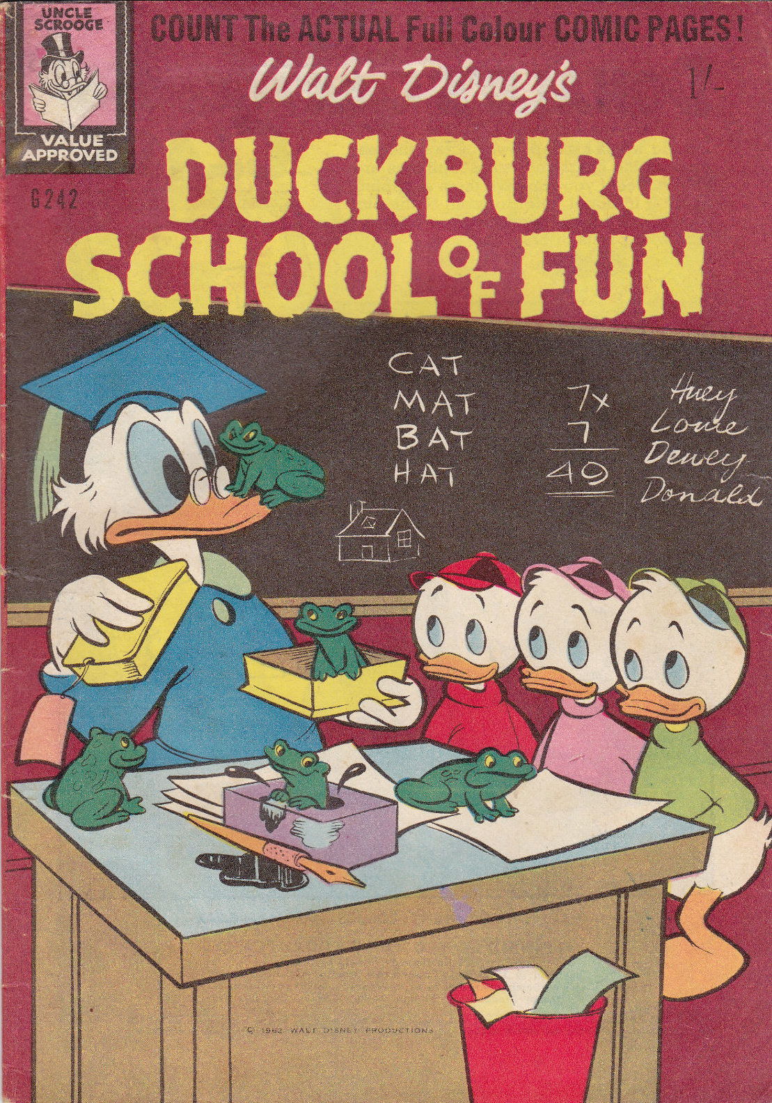 Walt Disney's Giant Comics [G Series] (WG Publications, 1951 series) #242 — Walt Disney's Duckburg School of Fun ([March 1962?])