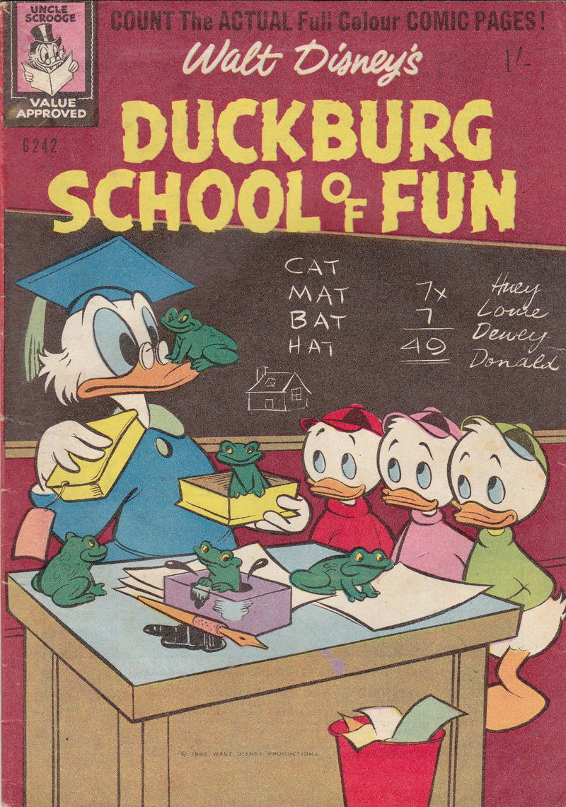Walt Disney's Giant Comics [G Series] (WG Publications, 1951 series) #242 — Walt Disney's Duckburg School of Fun ([March 1962?])
