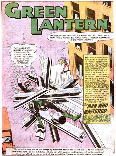 The Man Who Mastered Magnetism (<span class="fw-500">Green Lantern</span>  #21 (June 1963)), page 1