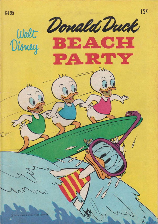 Walt Disney's Giant Comics [G Series] (WG Publications, 1951 series) #G495 (1970) —Walt Disney Donald Duck Beach Party