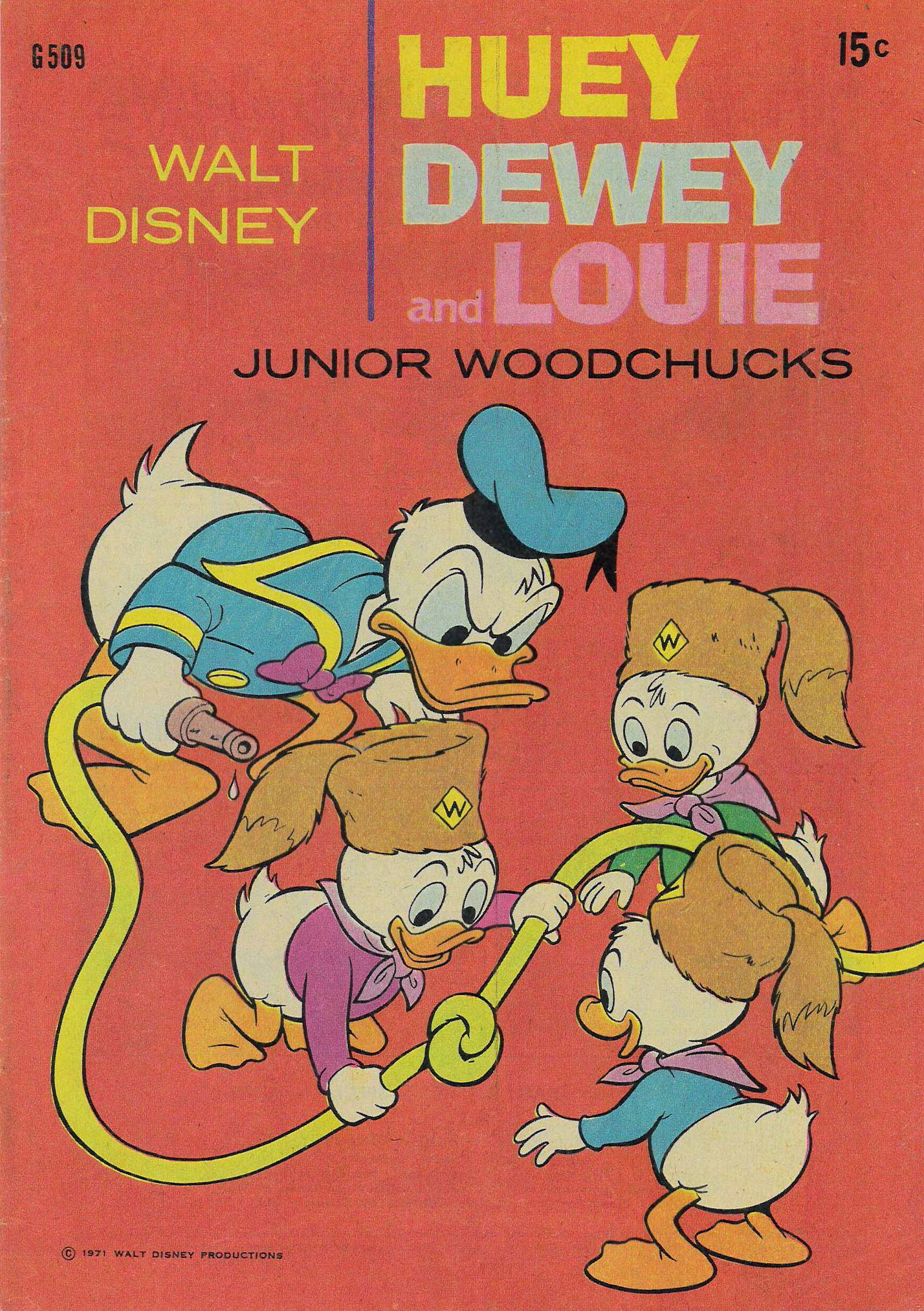 Walt Disney's Giant Comics [G Series] (WG Publications, 1951 series) #G509 — Walt Disney Huey Dewey and louie Junior Woodchucks (1971)