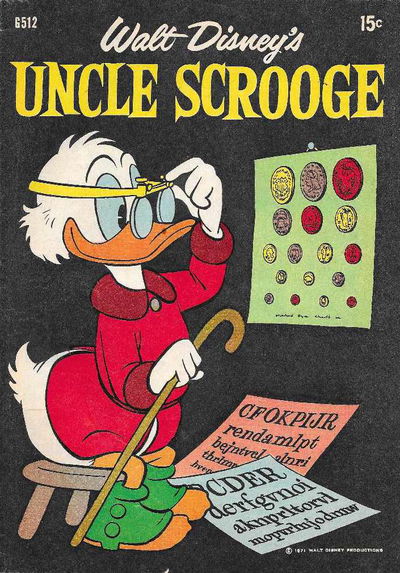 Walt Disney's Giant Comics [G Series] (WG Publications, 1951 series) #G512 — Walt Disney's Uncle Scrooge November 1971