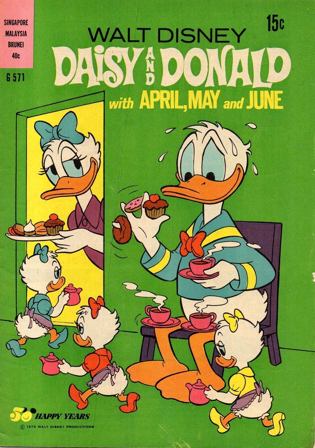 Walt Disney's Giant Comics [G Series] (WG Publications, 1951 series) #G571 — Walt Disney Daisy and Donald with April, May and June (1973)