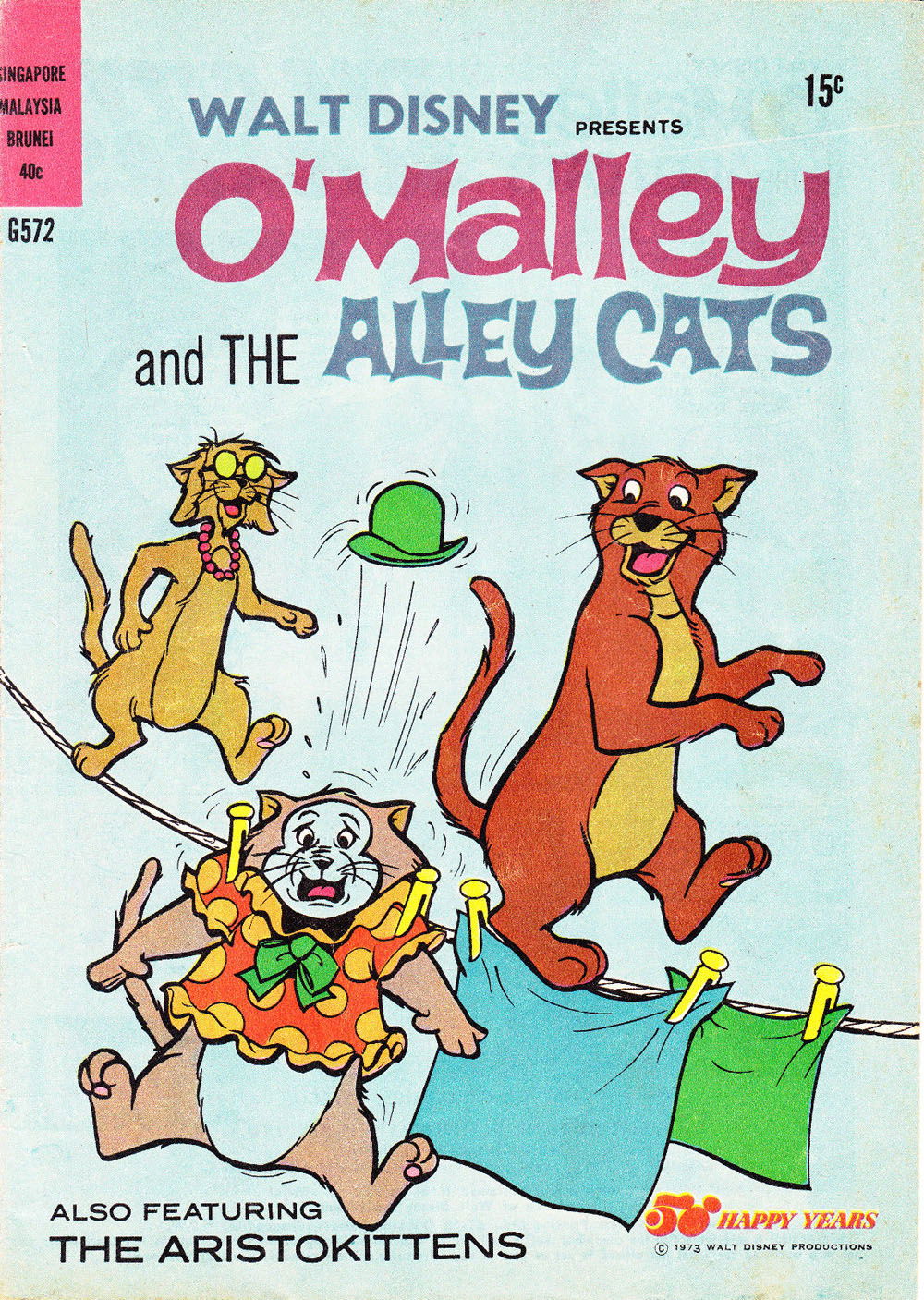 Walt Disney's Giant Comics [G Series] (WG Publications, 1951 series) #G572 — Walt Disney Presents O'Malley and The Alley Cats (1973)