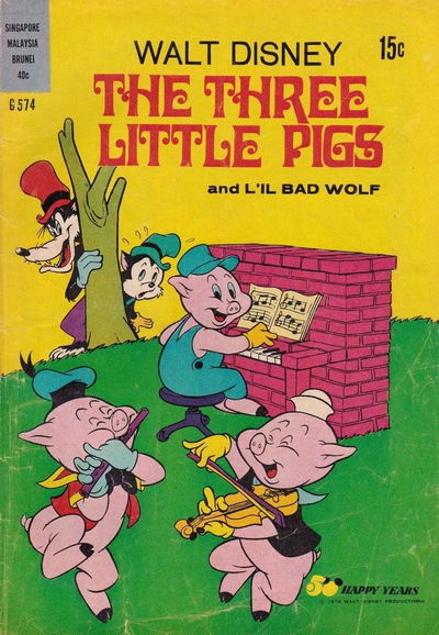 Walt Disney's Giant Comics [G Series] (WG Publications, 1951 series) #G574 — Walt Disney The Three Little Pigs and L'il Bad Wolf December 1973