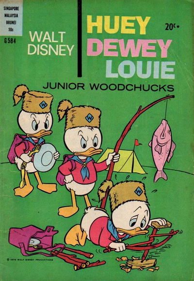 Walt Disney's Giant Comics [G Series] (WG Publications, 1951 series) #G584 — Walt Disney Huey Dewey and Louie Junior Woodchucks 1974