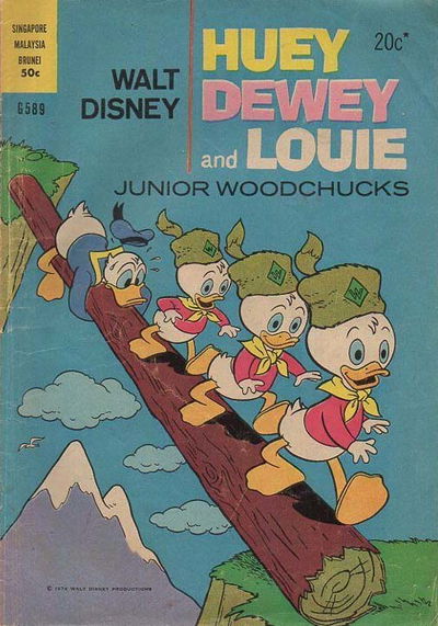 Walt Disney Giant Comics [G Series] (Wogan, 1974 series) #G589 — Walt Disney Huey Dewey and Louie Junior Woodchucks 1974