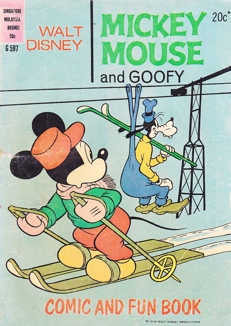 Walt Disney Giant Comics [G Series] (Wogan, 1974 series) #G597 — Walt Disney Mickey Mouse and Goofy (1974)