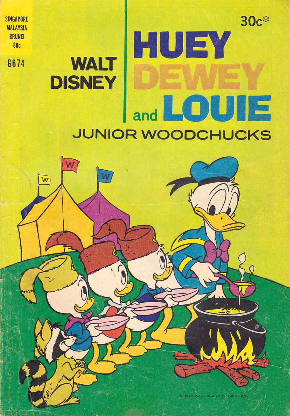 Walt Disney Giant Comics [G Series] (Wogan, 1974 series) #G674 — Walt Disney Huey Dewey and Louie Junior Woodchucks (1977)
