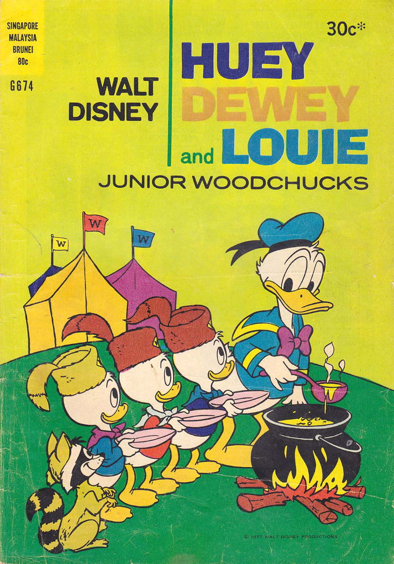 Walt Disney Giant Comics [G Series] (Wogan, 1974 series) #G674 — Walt Disney Huey Dewey and Louie Junior Woodchucks (1977)