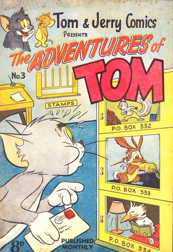 Tom & Jerry Comics Presents the Adventures of Tom (Rosnock, 1952 series) #3 ([1952?]) —Presents The Adventures of Tom