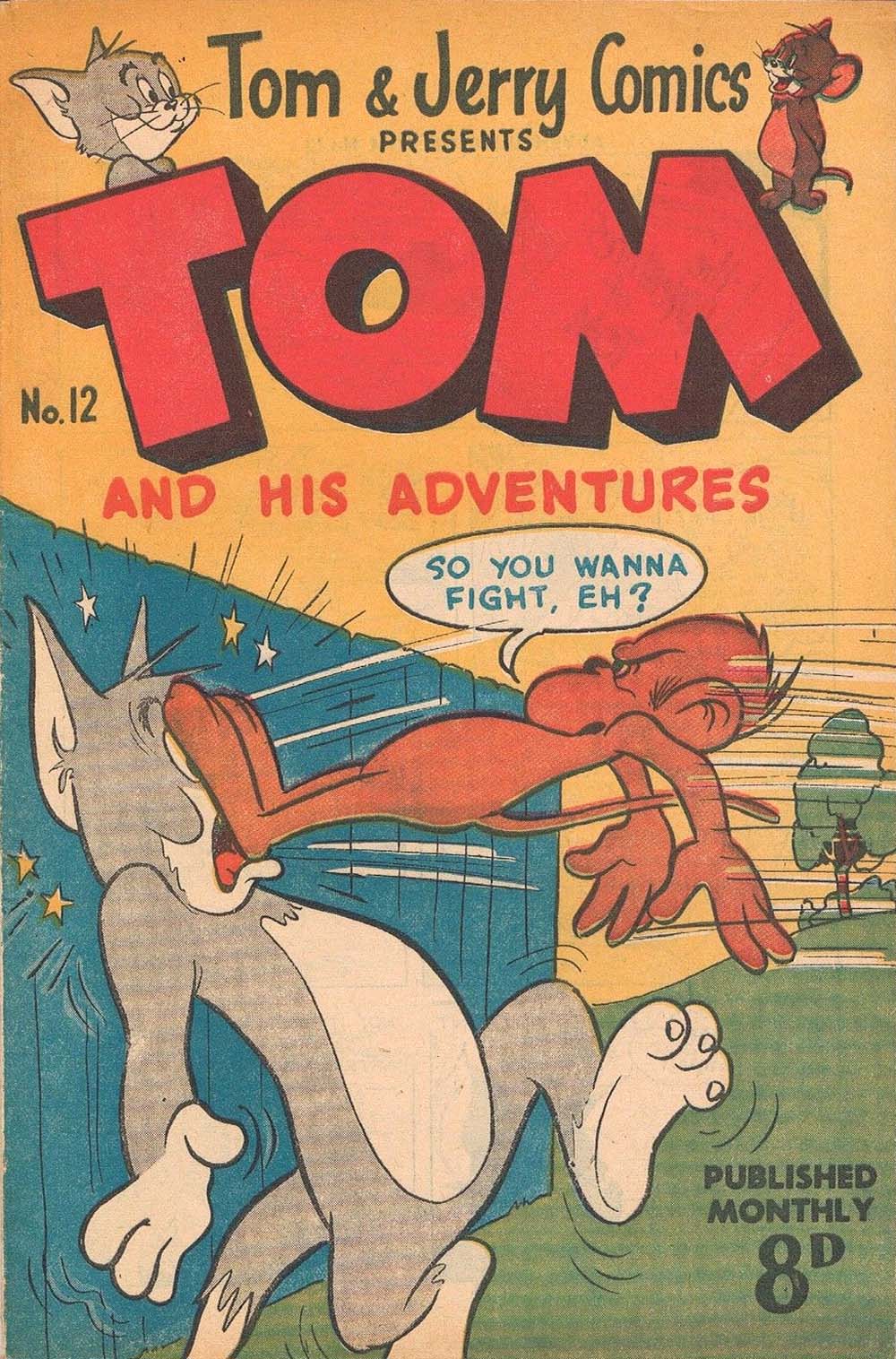 Tom & Jerry Comics Presents Tom and His Adventures (Rosnock, 1953 series) #12 — Presents Tom and His Adventures ([June 1953?])