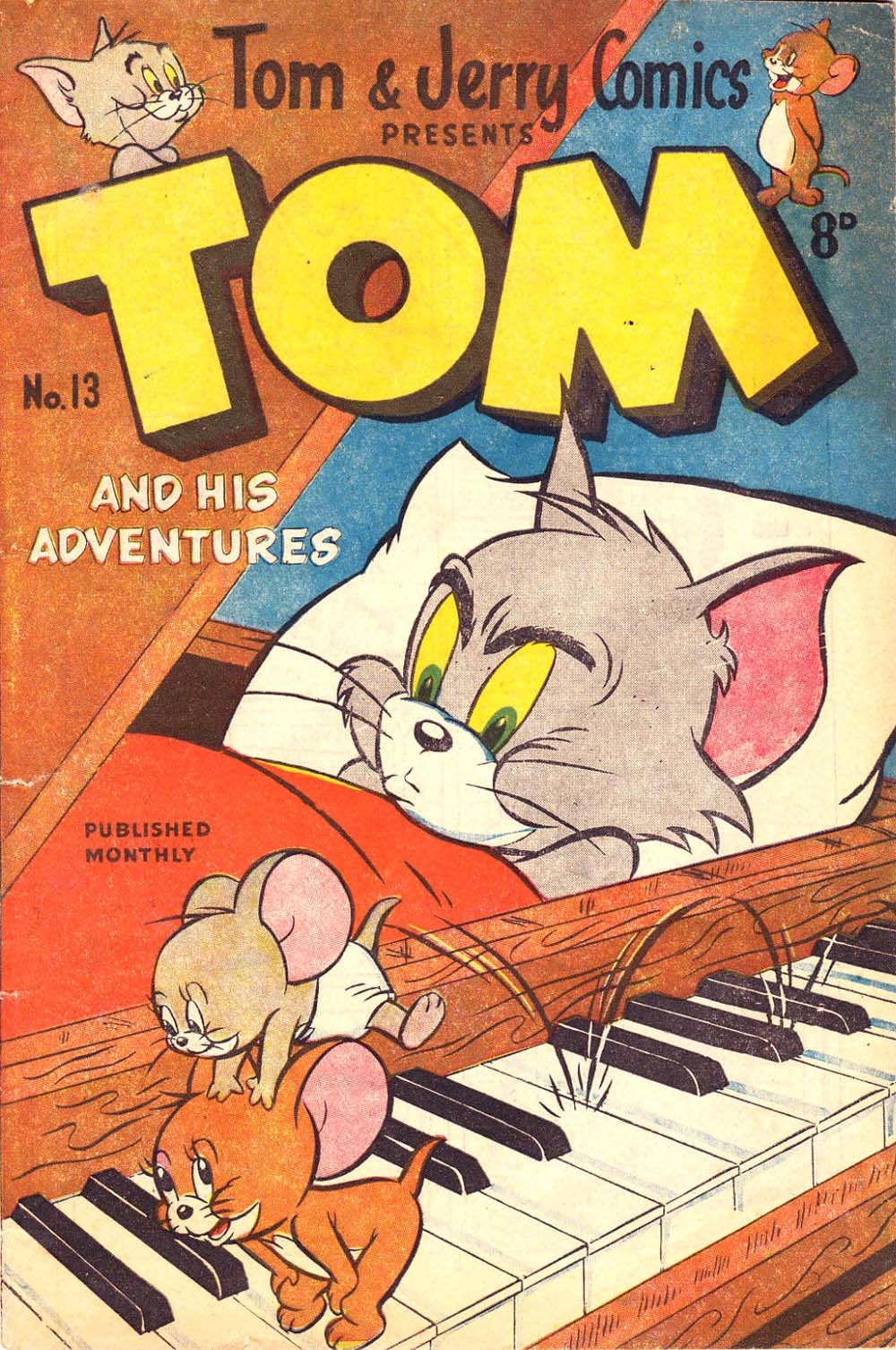 Tom & Jerry Comics Presents Tom and His Adventures (Rosnock, 1953 series) #13 — Preseents Tom and His Adventures ([July 1953?])