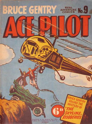 Real Adventure Comics (Illustrated, 1950 series) #9 (November 1950) —Bruce Gentry Ace Pilot