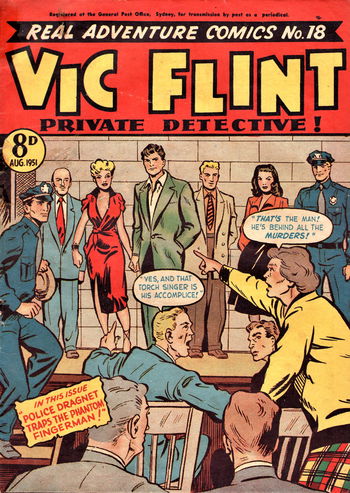 Real Adventure Comics (Illustrated, 1950 series) #18 — Vic Flint Private Detective! (August 1951)