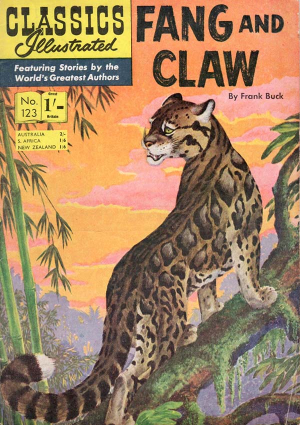 Classics Illustrated (Strato, 1954 series) #123 [HRN 123] (November 1961) — Fang and Claw ([November 1961?])