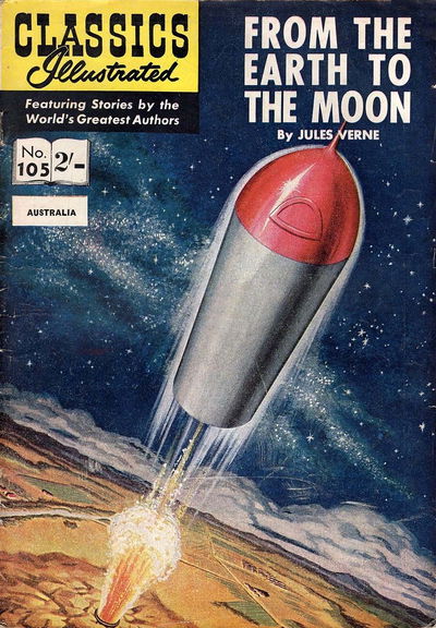 Classics Illustrated (Strato, 1954 series) #105 — From the Earth to the Moon [May 1960?]