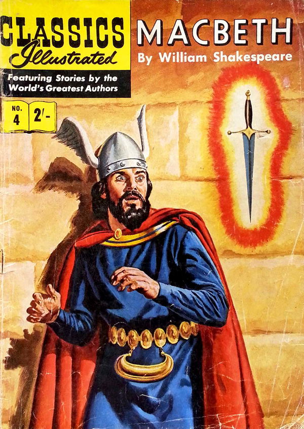 Classics Illustrated (Strato, 1954 series) #4 [HRN 129] (May 1962) ([May 1962?]) —Macbeth