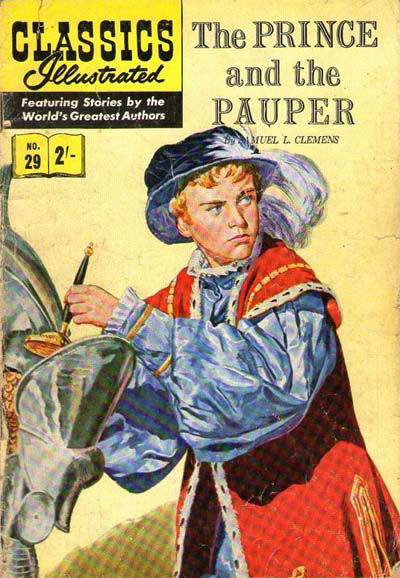 Classics Illustrated (Strato, 1954 series) #29 [HRN 129] (September 1962) ([September 1962?]) —The Prince and the Pauper