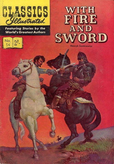 Classics Illustrated (Strato, 1954 series) #54 — With Fire and Sword [1958?]