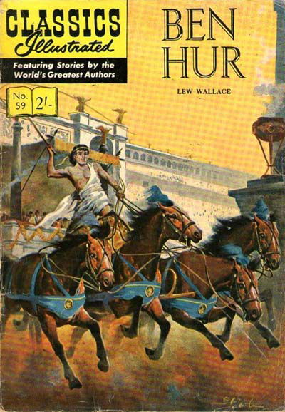 Classics Illustrated (Strato, 1954 series) #59 [HRN 129] (June 1962) ([June 1962?]) —Ben Hur