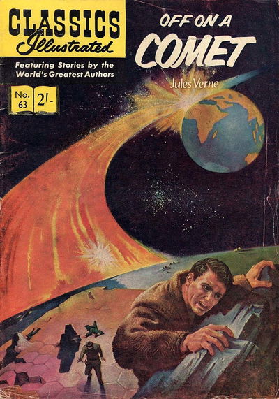 Classics Illustrated (Strato, 1954 series) #63 [HRN 129] (July 1962) — Off on a Comet [July 1962?]