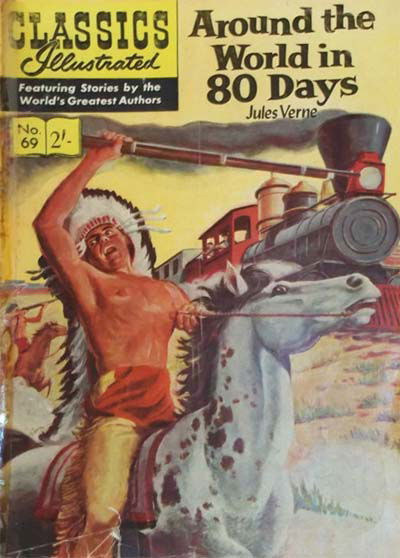 Classics Illustrated (Strato, 1954 series) #69 [HRN 129] (July 1962) ([July 1962?]) —Around the World in 80 Days