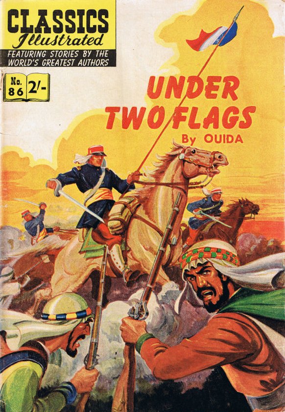 Classics Illustrated (Strato, 1954 series) #86 [HRN 129] (July 1962) ([July 1962?]) —Under Two Flags