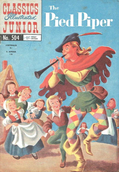 Classics Illustrated Junior (Strato, 1956? series) #504 — The Pied Piper ([1956?])
