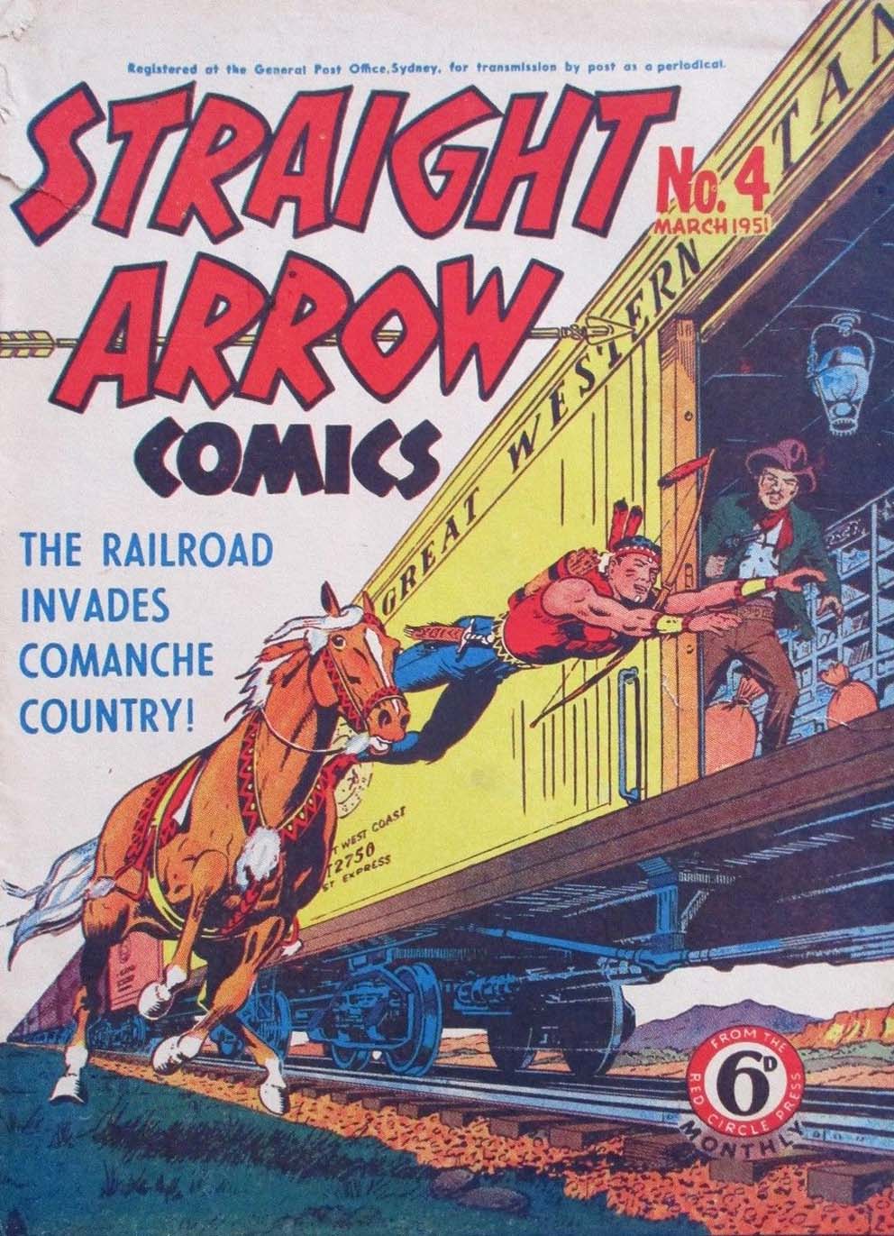 Straight Arrow Comics (Red Circle, 1950 series) #4 (March 1951)