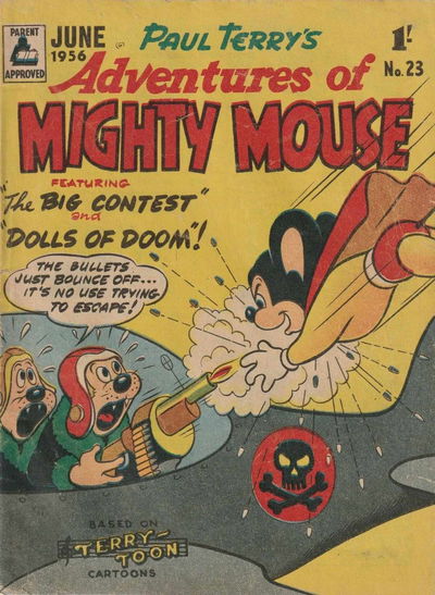 Adventures of Mighty Mouse (Rosnock, 1952 series) #23 — Paul Terry's Adventures of Mighty Mouse June 1956