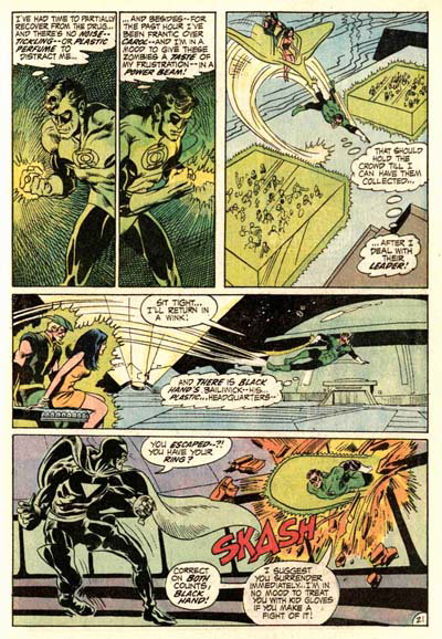 Peril in Plastic (<span class="fw-500">Green Lantern</span>  #84 (June-July 1971)), page 21