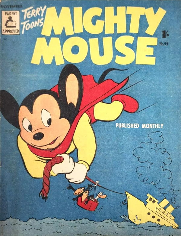 Mighty Mouse (Rosnock, 1953 series) #55 (November 1958)