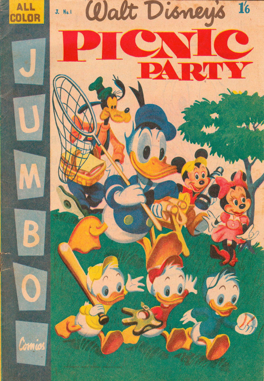 Walt Disney's Jumbo Comics [J Series] (WG Publications, 1955 series) #J1 — Walt Disney's Picnic Party (1955)