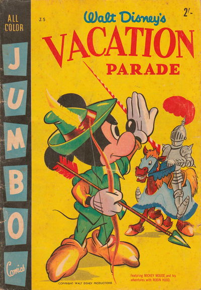 Walt Disney's Jumbo Comics [J Series] (WG Publications, 1955 series) #J.5 — Walt Disney's Vacation Parade 1957