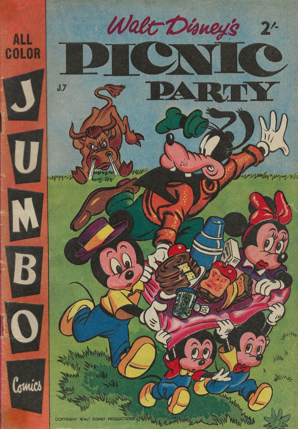 Walt Disney's Jumbo Comics [J Series] (WG Publications, 1955 series) #J7 — Walt Disney's Picnic Party (January 1958)