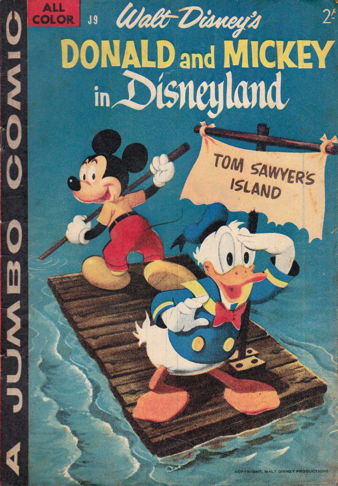 Walt Disney's Jumbo Comics [J Series] (WG Publications, 1955 series) #J9 — Walt Disney's Donald and Mickey in Disneyland (1958)