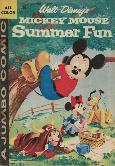 Walt Disney's Jumbo Comics [J Series] (WG Publications, 1955 series) #J10 — Walt Disney's Mickey Mouse Summer Fun April 1958