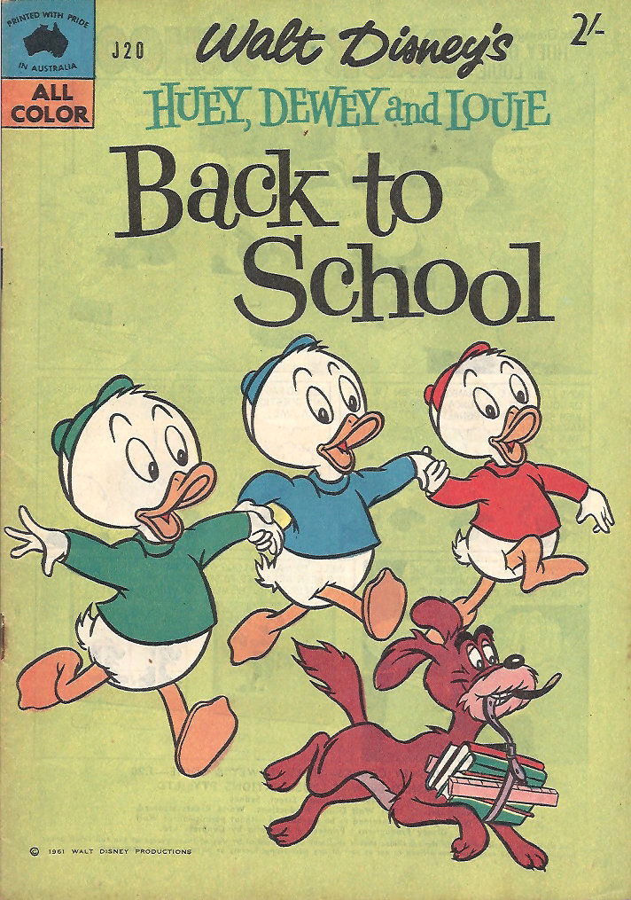 Walt Disney's Jumbo Comics [J Series] (WG Publications, 1955 series) #J20 — Walt Disney's Huey, Dewey and Louie Back to School (1960)