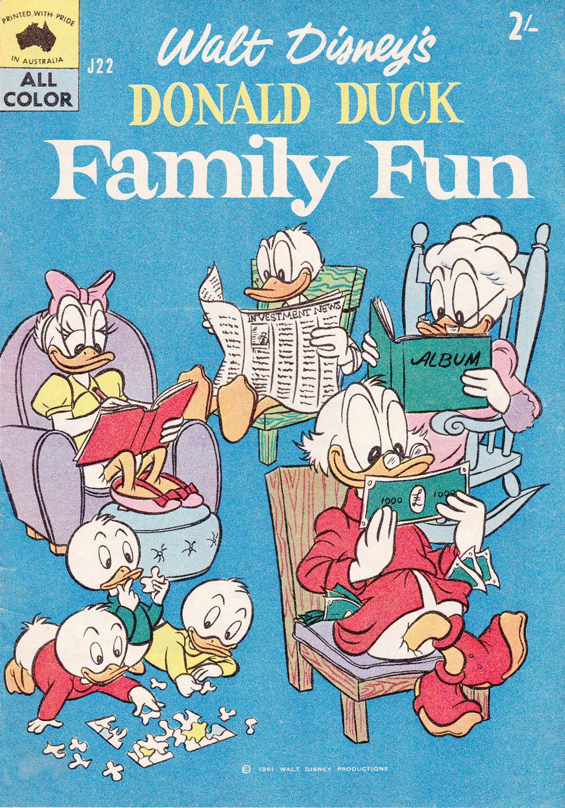 Walt Disney's Jumbo Comics [J Series] (WG Publications, 1955 series) #J22 — Walt Disney's Donald Duck Family Fun (1961)