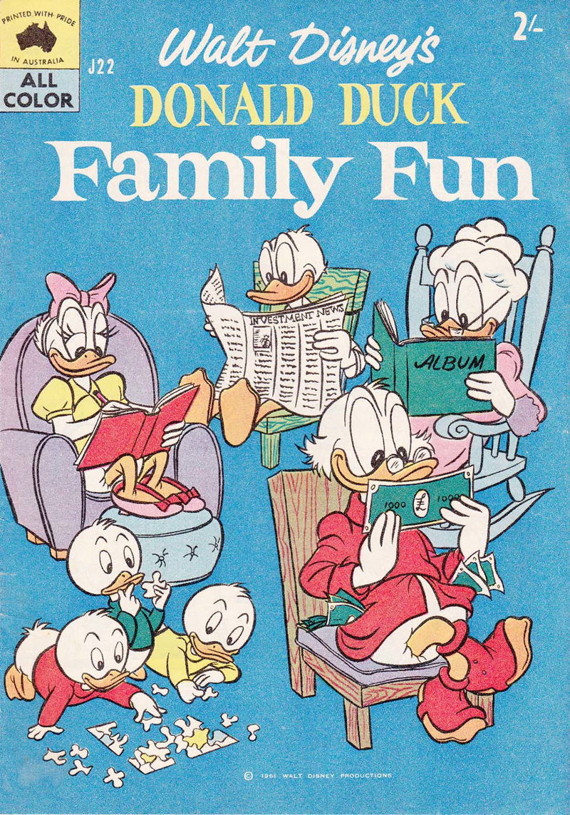 Walt Disney's Jumbo Comics [J Series] (WG Publications, 1955 series) #J22 — Walt Disney's Donald Duck Family Fun (1961)